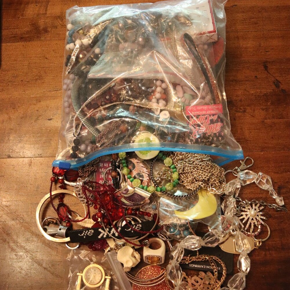 LOT of 4+ pounds of "good stuff" jewelry - neclaces, rings etc.